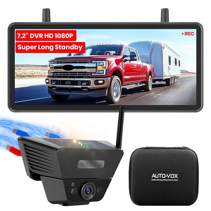 AUTO-VOX Wireless Backup Camera Solar Magnetic, 7.