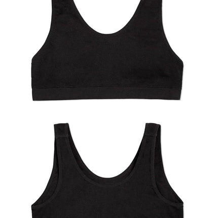Soutien-gorge de sport sans coutures Fruit of the Loom pour filles, extensible, Rose fluo/Noir/Gris chiné, Moyen