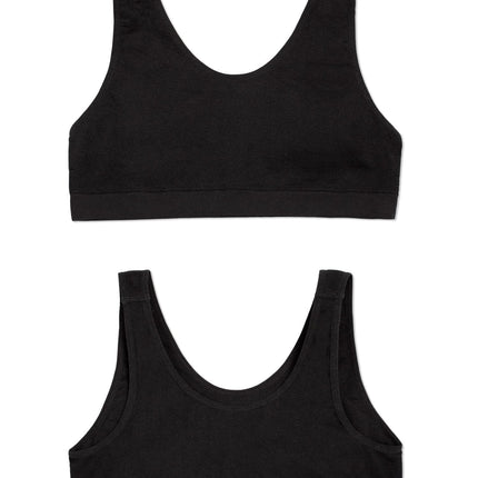 Fruit of the Loom Girls' Seamless Stretch Sports Bra, Beige, Black, White, Small