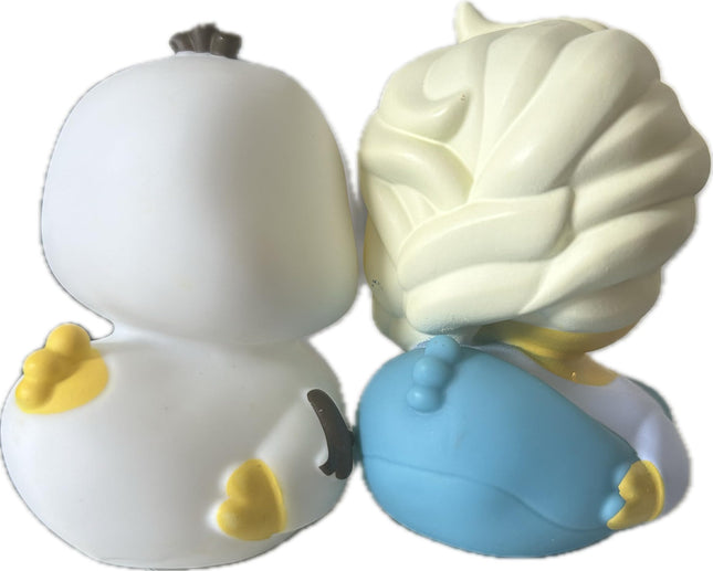Just Play Rubber Ducks - Canards en caoutchouc Disney Duckalooz, Elsa et Olaf, jouet de bain 7,6 cm