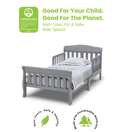 Delta Children Cama para niño pequeño Canton, con certificación Greenguard Gold, gris