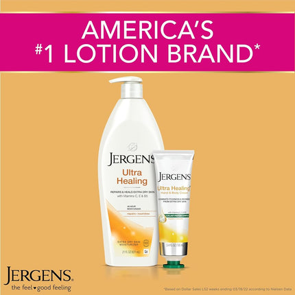 Jergens Ultra Healing Crema Hidratante para Piel Extra Seca para el Cuerpo, 29 ml (Paquete de 24)