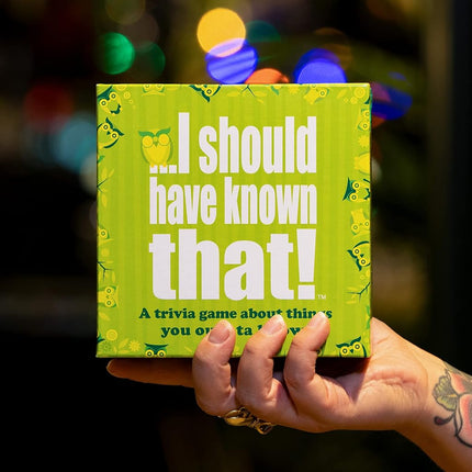 I should have known that. 21026 "About Things You Oughta Know. Trivia Card Game