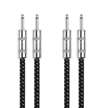 Cable Matters 2-Pack Braided TS Speaker Cable in Black � 3 Feet