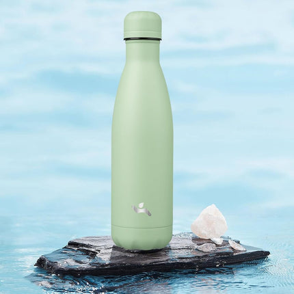 Konokyo Insulated Water Bottles,17oz Double Wall Stainless Steel Vacumm Metal Flask for Sports Travel,Macaron Green