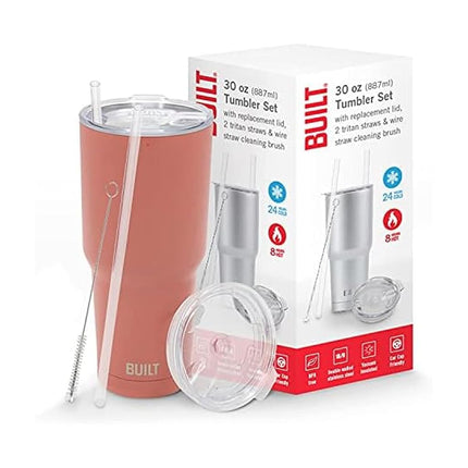BUILT Double Walled Stainless Steel Tumbler Set wi