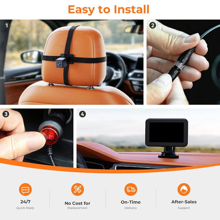 Itomoro Baby Car Mirror, Back Seat Baby Car Camera with HD Night Vision Function Display, Reusable Sucker Bracket, Wide View, 12V Cigarette Lighter, Easily Observe The Baby’s Move