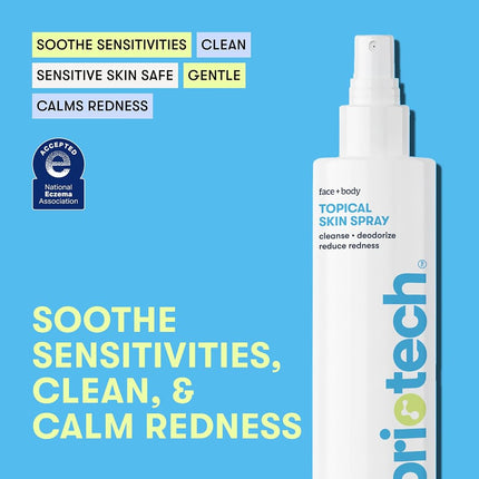 BRIOTECH Topical Skin Spray, Hypochlorous Acid Spray for Body & Face, Eyelid Cleanser, HOCl Facial Mist, Support Against Irritation, Calm Redness, Soothe Foot & Scalp, Packaging May Vary, 120ml