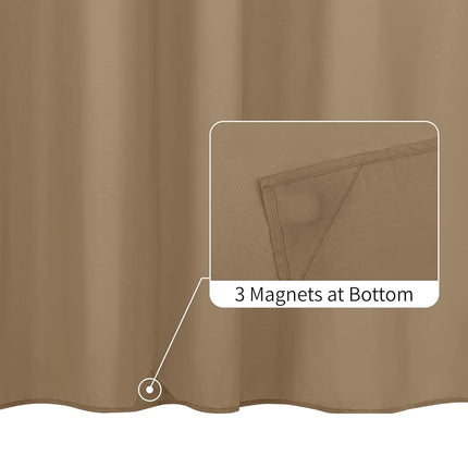 ALYVIA SPRING Extra Long Waterproof Shower Curtain or Liner Coffee, 72x84