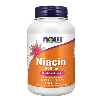 NOW Niacin Sustained Release,250 Tablets