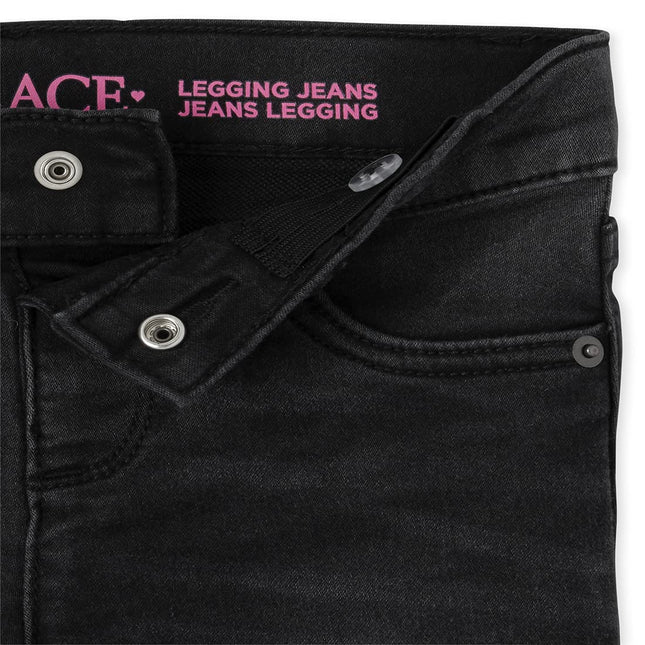 The Children's Place girls Stretch Knit Denim Legging Jeans 2-pack Pants, Fog Wash, 10 US