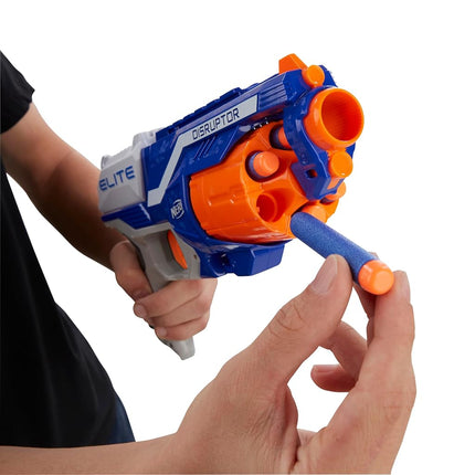 NERF Disruptor Elite Blaster - 6-Dart Rotating Drum, Slam Fire, includes 6 Official Nerf Elite Darts - for Kids, Teens, Adults