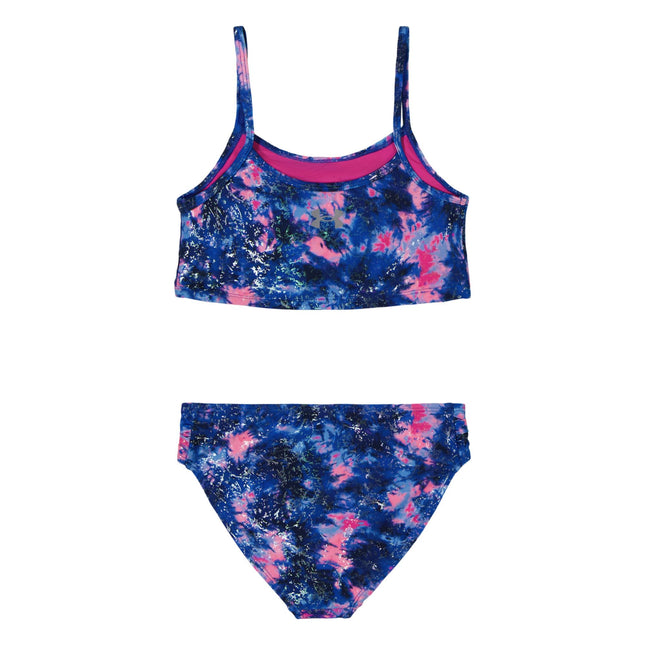 Under Armour Girls' Bikini, Crest Blue, Photon Blue Flutter, 7