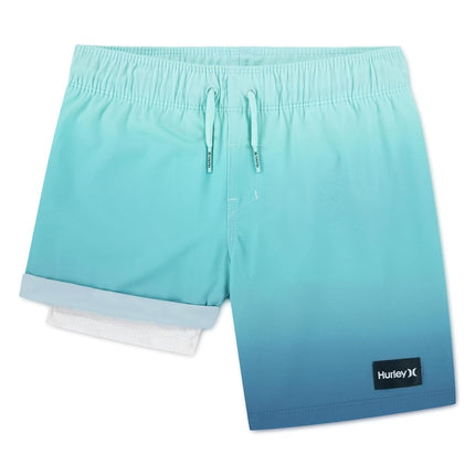 Hurley Boys' Pull on Swim Trunks, Mint Candy Ombre, 2T