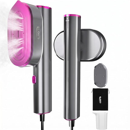 Défroisseur vapeur pour vêtements, mini défroisseur et fer à repasser portable 2 en 1, chauffe rapide en 10 secondes. Fer à défroisser, rotatif, large, 1200 W, sans effort, pour voyages, bureau, maison, 110-120 V.