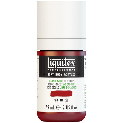 Liquitex Professional Soft Body Acrylic Paint 2-oz bottle, Cadmium-Free Red Deep