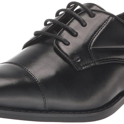 STACY ADAMS Unisex-Child Kallum Cap Toe Oxford, Black, 5.5 Big Kid
