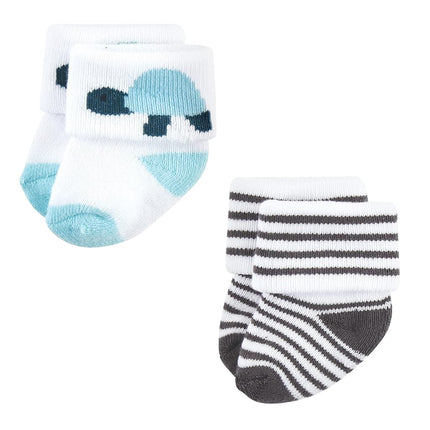 Hudson Baby Calcetines de bebé de algodón rico para recién nacida y rizo, criaturas marinas, paquete de 12, 6-12 meses