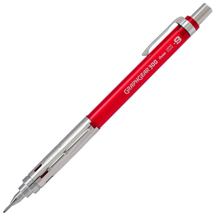 Pentel GraphGear 300 Mechanical Pencil, Box of 12 Pencils, red (0.9mm)