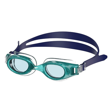 Speedo Kid's Swim Goggles Hydrospex Ages 6-14 - Enamel Blue Glitter/Celeste, One Size