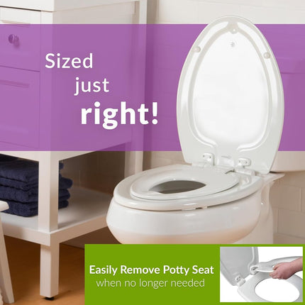 Mayfair 1888SLOW 000 NextStep2 Asiento para inodoro, blanco, alargado (paquete de 1)