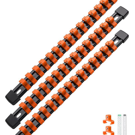 ALOANES 3PC ABS Socket Organizer, Socket Rails Fit
