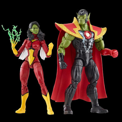 Hasbro Marvel Legends Series Skrull Queen and Super-Skrull, Avengers 60th Anniversary Collectible 6 Inch Action Figures,Multi-color,Medium