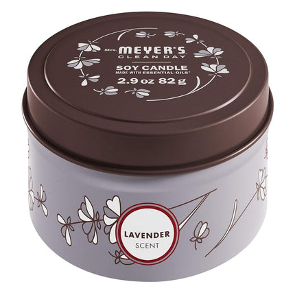 Mrs. Meyer's Soy Tin Candle, 12 Hour Burn Time, Ma