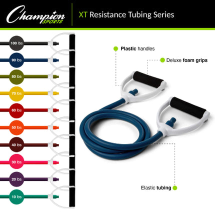 Champion Sports XT8 80 lbs Resistance Tubing Green