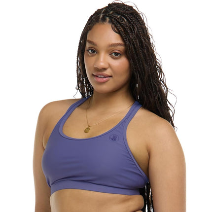 Traje de baño superior de bikini con soporte medio Equalizer estándar para mujer Body Glove, azul iris, XS