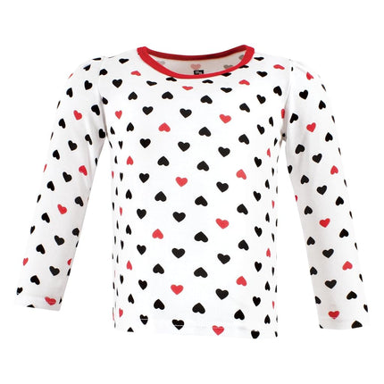 Hudson Baby baby-girls Long Sleeve T-shirts, Girl Daddy Red Black, 18-24 Months