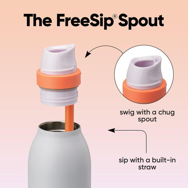 Owala FreeSip Insulated Stainless Steel Water Bottle with Straw for Sports and Travel, BPA Free, 24oz, Beach House