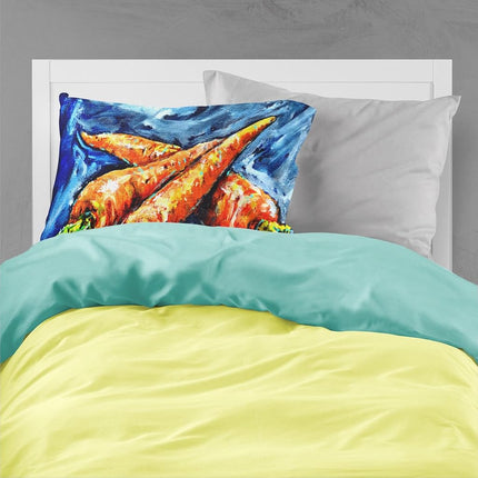 Caroline's Treasures MW1230PILLOWCASE Carrots Only Three Needed Fabric Standard Pillowcase, Standard, Multicolor