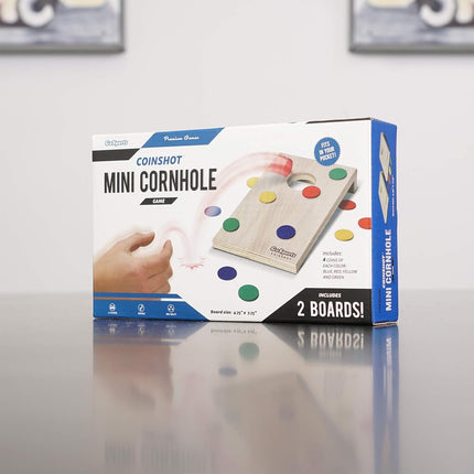 GoSports Coinshot Mini Tabletop Cornhole Game Set - Great Party Game for Travel - For Kids and Adults