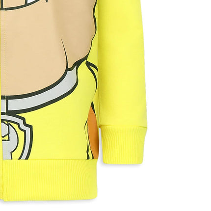 Nickelodeon Paw Patrol Boy's Rubble Character Hoodie Jacket with Ears, Yellow, Size 7