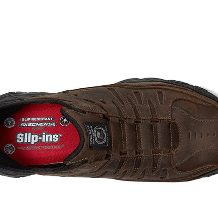Skechers Men's Holdredge Ryker Hands Free Slip-ins Construction Shoe, Brown, 10.5