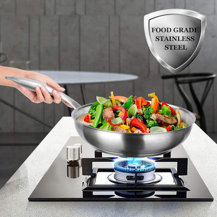 Duxtop Professional Stainless Steel Fry Pan, Induction Ready Cookware with Impact-Bonded Technology, 9.5 Inches