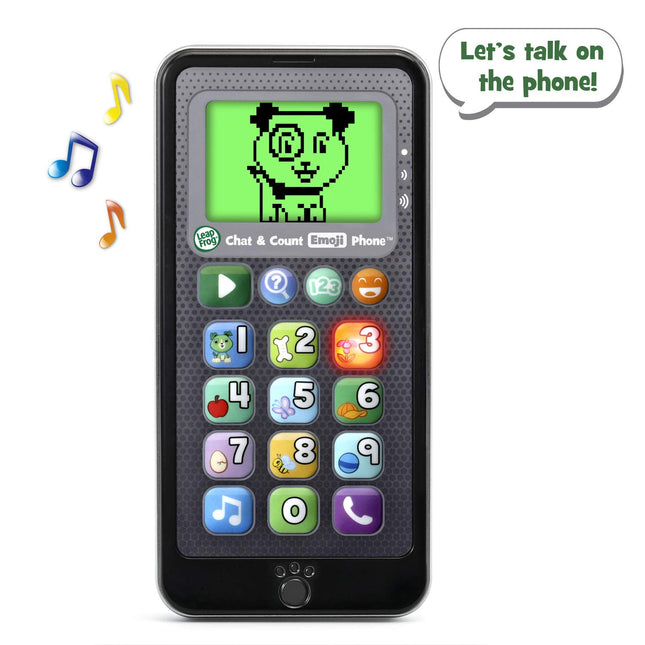 Teléfono Emoji Chat & Count de LeapFrog, negro