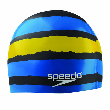 Speedo Silicone 'Flash Forward' Swim Cap, Black/Gr