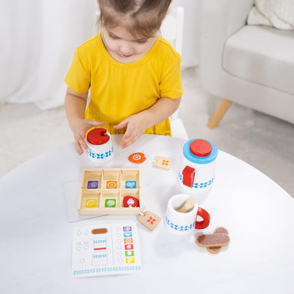 Melissa & Doug Steep & Serve Wooden Toy Tea Set | Pretend Play | Play Food | Wooden Toy | 3+ | Gift for Boy or Girl