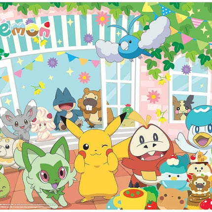 Buffalo Games - Pokémon - Happy Cafe - Rompecabezas de 1000 Piezas para Adultos - Rompecabezas Desafiante Perfecto para Noches de Juegos - El Tamaño Final es de 67.9 cm x 50.1 cm