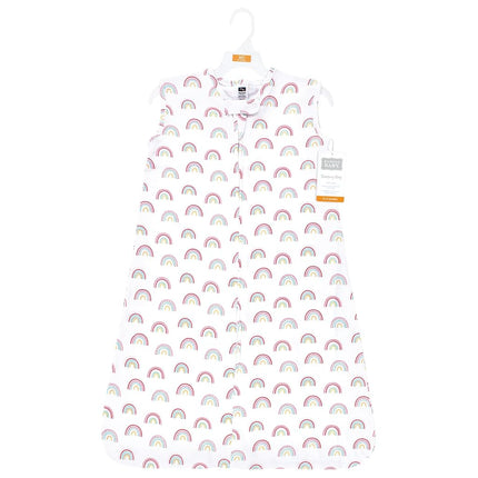 Hudson Baby Unisex Baby Cotton Sleeveless Wearable Sleeping Bag, Sack, Blanket, Modern Rainbow, 18-24 Months