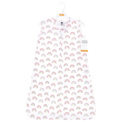 Hudson Baby Unisex Baby Cotton Sleeveless Wearable Sleeping Bag, Sack, Blanket, Modern Rainbow, 18-24 Months