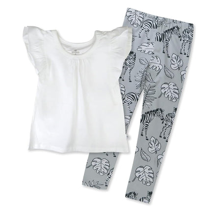 HonestBaby Multipack Ensembles de barboteuses courtes et robes 100 % coton biologique pour bébés et tout-petits garçons, filles, unisexe, Zebra Camo, 3T, Zebra Camo, 3T