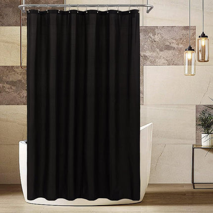 ALYVIA SPRING Extra Long Waterproof Fabric Shower Curtain Liner Black 72x84