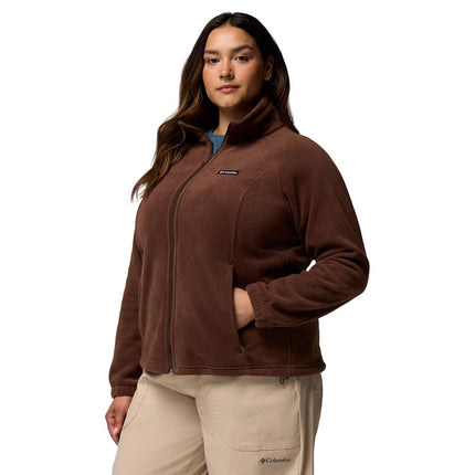Columbia Womens Benton Springs Full Zip Fleece Jacket, Tobacco, 2X