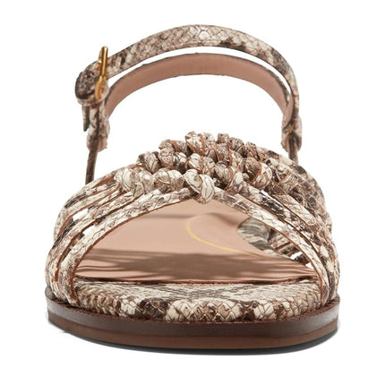 Cole Haan Women's Jitney Knot Sandal Flat, Sndlr Snke Prt Ltr, 5 UK