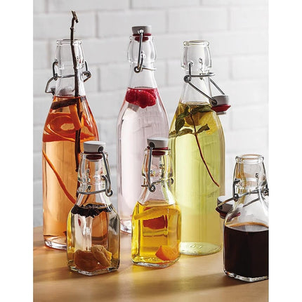 Bormioli Rocco Giara Bottle oz., Set of 12 Food Storage, 17 oz, Clear