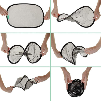 Little Chicks Static Cling Car Window Shades UPF 50+ Sun Protection - 2 Pack - Model CK103, Black