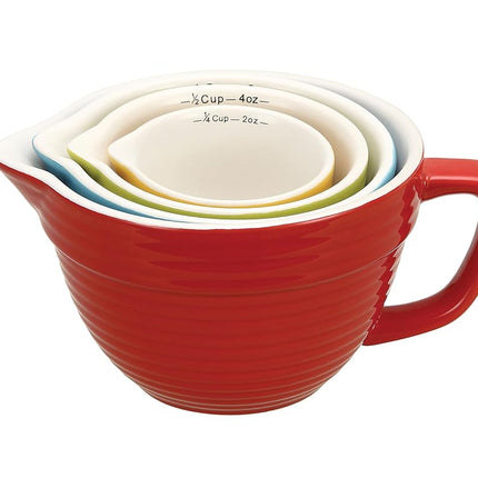 Creative Co-op Stoneware Batter-Bowl Shaped Measur